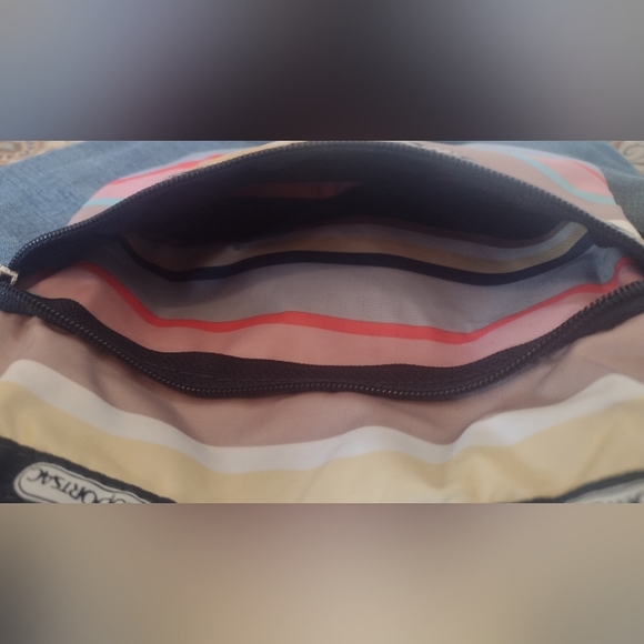 LeSportsac 3-Zip Crossbody Striped - Picture 6 of 7